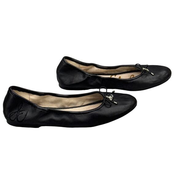Sam Edelman Felicia Black Leather Slip On Comfort Ballet Flat Women 10.5 - Picture 6 of 9